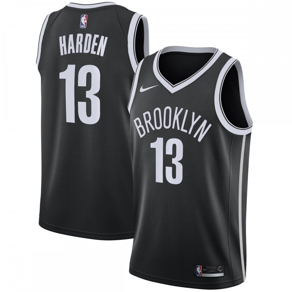 James Harden Brooklyn Nets 2020/21 Swingman Jersey Black - Icon Edition-Pro Kit Vault | Brand New 26/27 Sports Jerseys